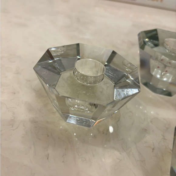 Set of 6 beveled glass candle holders - Picture 5 of 10